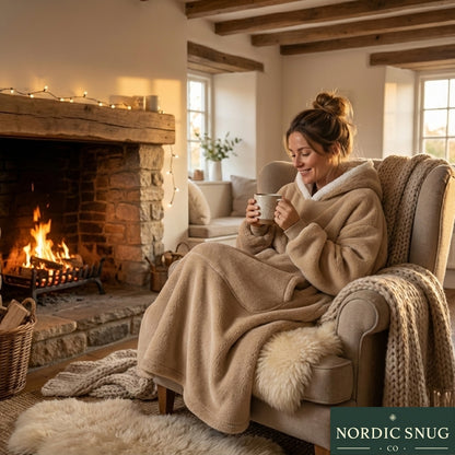 NordicSnug™ Ultra-Lång Hoodie (140cm) - Premium Teddy
