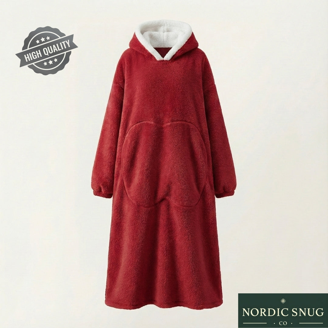 NordicSnug™ Ultra-Lång Hoodie (140cm) - Premium Teddy