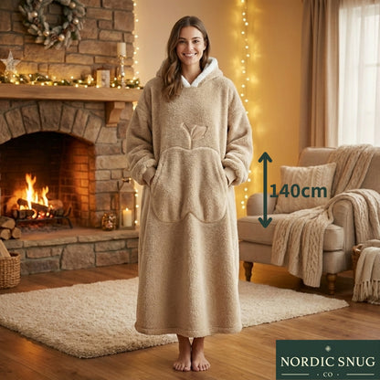 NordicSnug™ Ultra-Lång Hoodie (140cm) - Premium Teddy